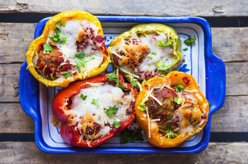 Meatball Stuffed Pepper